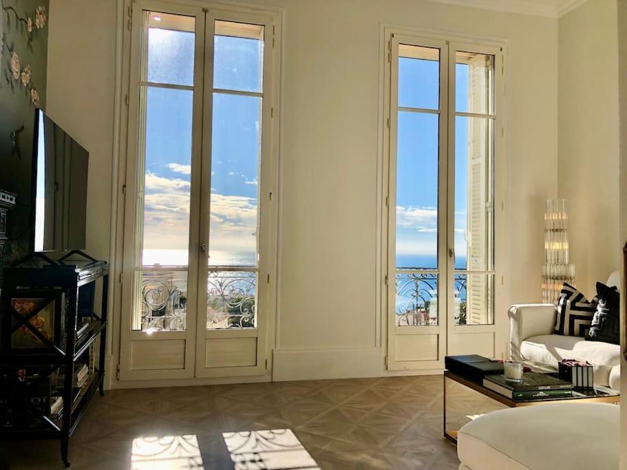 Cap D'ail Belle Epoque 5'from Monaco Luxury Penthouse Appartamento *